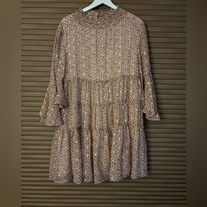 Storia Red and Gold Floral Dress